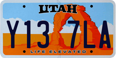 UT license plate Y137LA