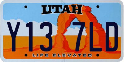 UT license plate Y137LD