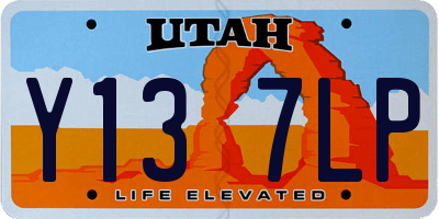 UT license plate Y137LP