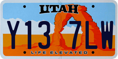 UT license plate Y137LW