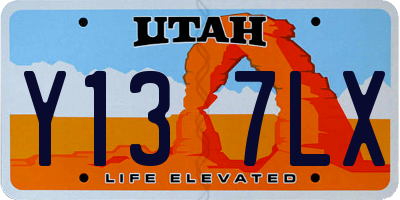 UT license plate Y137LX