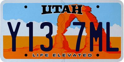 UT license plate Y137ML