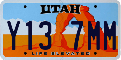 UT license plate Y137MM