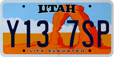 UT license plate Y137SP