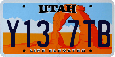 UT license plate Y137TB