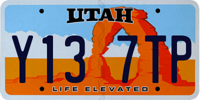 UT license plate Y137TP