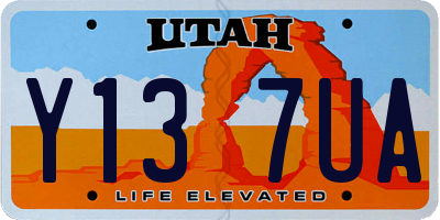 UT license plate Y137UA