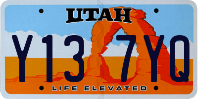 UT license plate Y137YQ