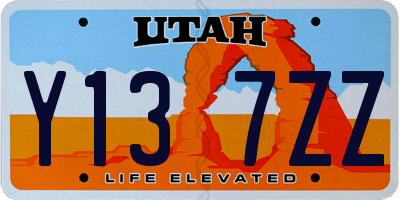 UT license plate Y137ZZ