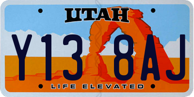 UT license plate Y138AJ