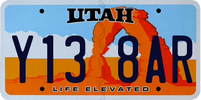 UT license plate Y138AR
