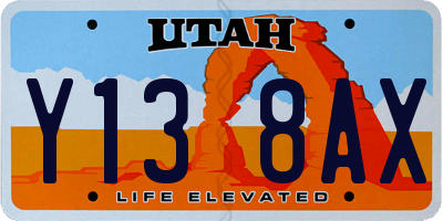 UT license plate Y138AX
