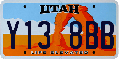 UT license plate Y138BB