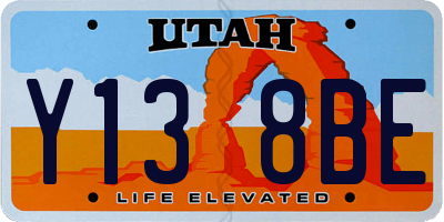 UT license plate Y138BE