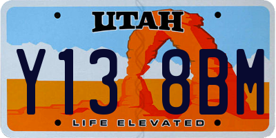 UT license plate Y138BM