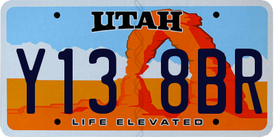 UT license plate Y138BR