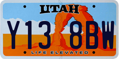UT license plate Y138BW