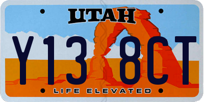 UT license plate Y138CT