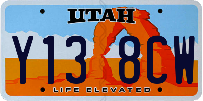 UT license plate Y138CW