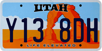 UT license plate Y138DH