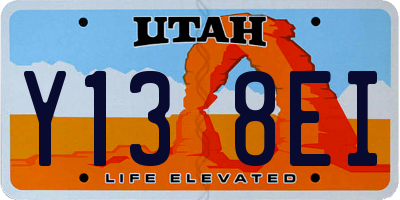 UT license plate Y138EI
