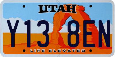 UT license plate Y138EN