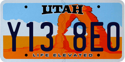 UT license plate Y138EO