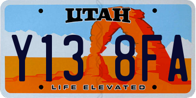 UT license plate Y138FA