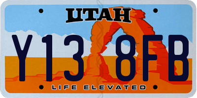 UT license plate Y138FB
