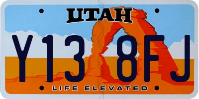 UT license plate Y138FJ