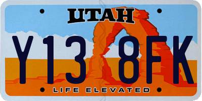 UT license plate Y138FK