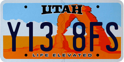 UT license plate Y138FS