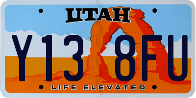 UT license plate Y138FU