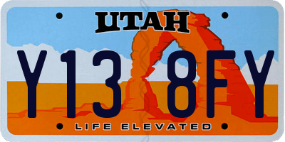 UT license plate Y138FY