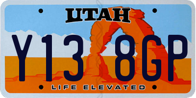 UT license plate Y138GP