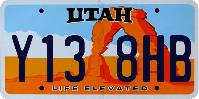 UT license plate Y138HB