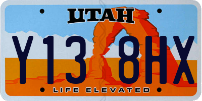 UT license plate Y138HX