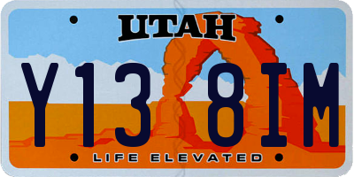 UT license plate Y138IM