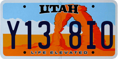 UT license plate Y138IO