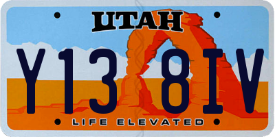 UT license plate Y138IV