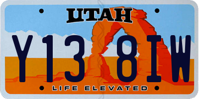 UT license plate Y138IW