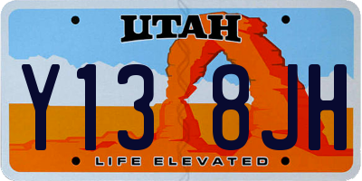 UT license plate Y138JH