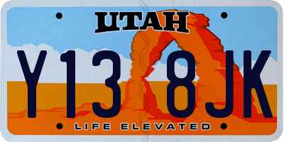 UT license plate Y138JK