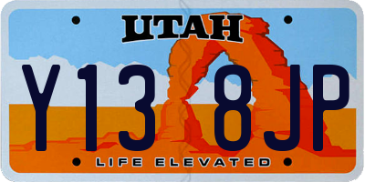 UT license plate Y138JP