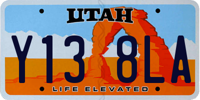 UT license plate Y138LA