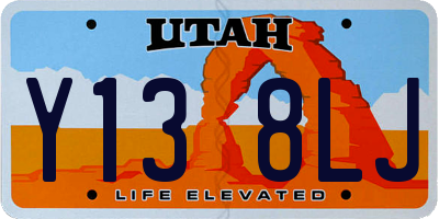 UT license plate Y138LJ