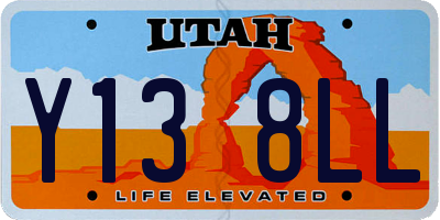 UT license plate Y138LL