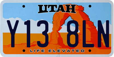 UT license plate Y138LN
