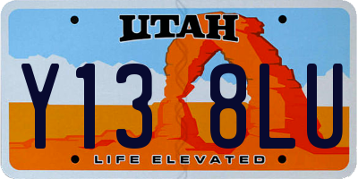 UT license plate Y138LU