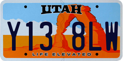 UT license plate Y138LW
